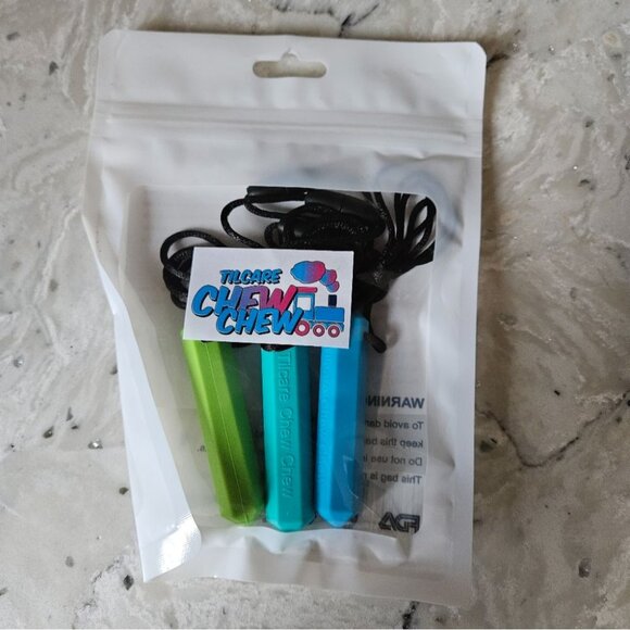 Set Of 3 Chew Chew Sensory Necklaces – Biting, Thumb Sucking, Smoking, Over Eat - Picture 9 of 10